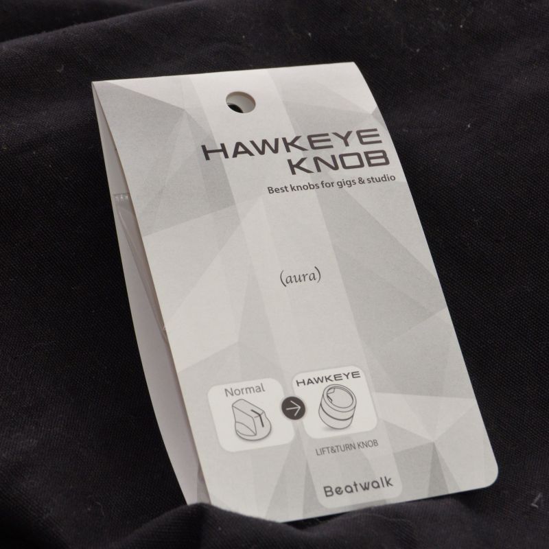 Hawkeye Knob (aura) 3個入りパック transparent red x black