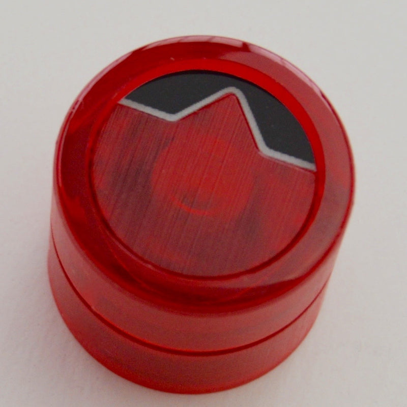 Hawkeye Knob (aura) 3個入りパック transparent red x black